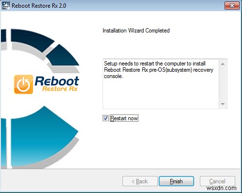 Reboot Restore Rx – 재부팅만 하면 Windows 시스템이 자동으로 복원되는 무료 프로그램