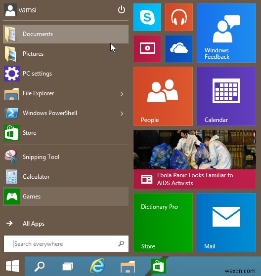Windows 10 시작 메뉴를 자신만의 스타일로 꾸미는 4가지 쉬운 방법