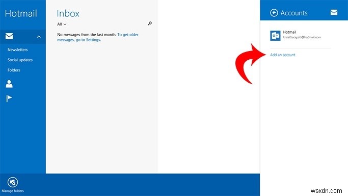 Windows 8.1 메일 앱에서 이메일 계정별로 다른 라이브 타일 설정하는 방법