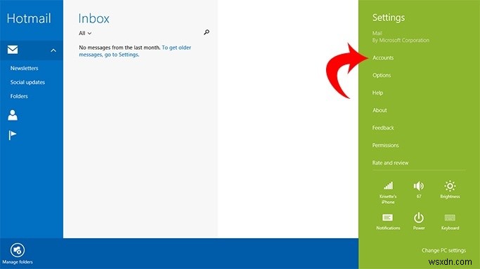 Windows 8.1 메일 앱에서 이메일 계정별로 다른 라이브 타일 설정하는 방법