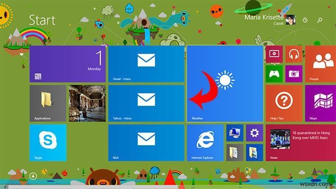 Windows 8.1 메일 앱에서 이메일 계정별로 다른 라이브 타일 설정하는 방법