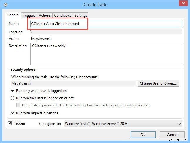Windows 작업 스케줄러에서 예약 작업 이름을 변경하는 방법