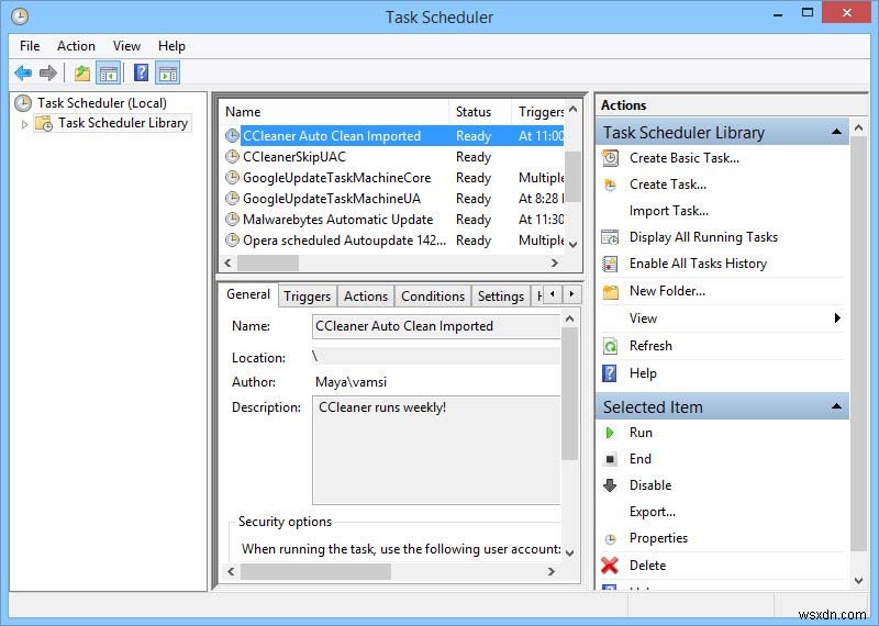 Windows 작업 스케줄러에서 예약 작업 이름을 변경하는 방법