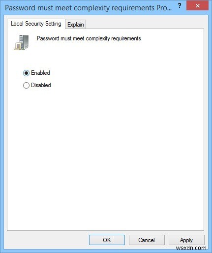 Windows에서 사용자 암호 규칙을 적용하는 방법