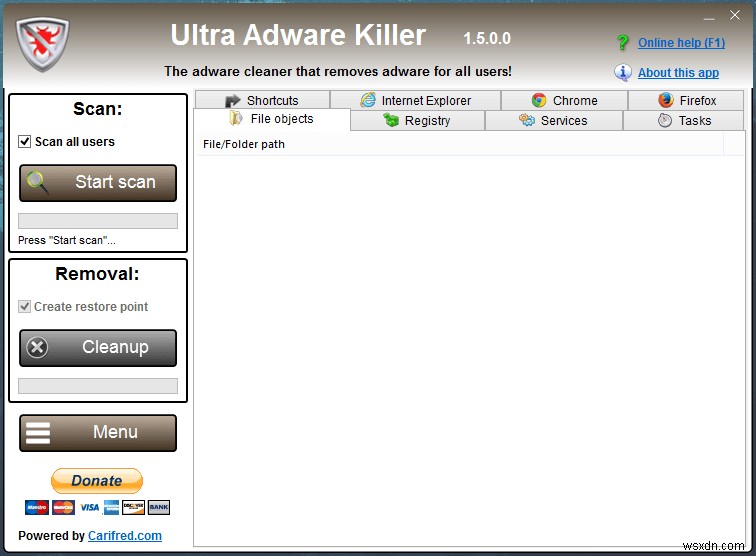 Ultra Adware Killer – 설치된 애드웨어를 손쉽게 제거하는 무료 유틸리티