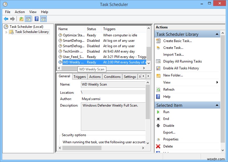 작업 스케줄러로 Windows Defender 전체 검사 자동 예약하기