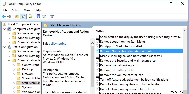 Windows 10에서 알림 센터(관리 센터) 비활성화하는 방법 2가지