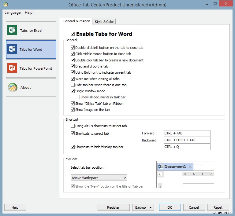Windows에서 Microsoft Office에 탭 인터페이스 추가하는 방법