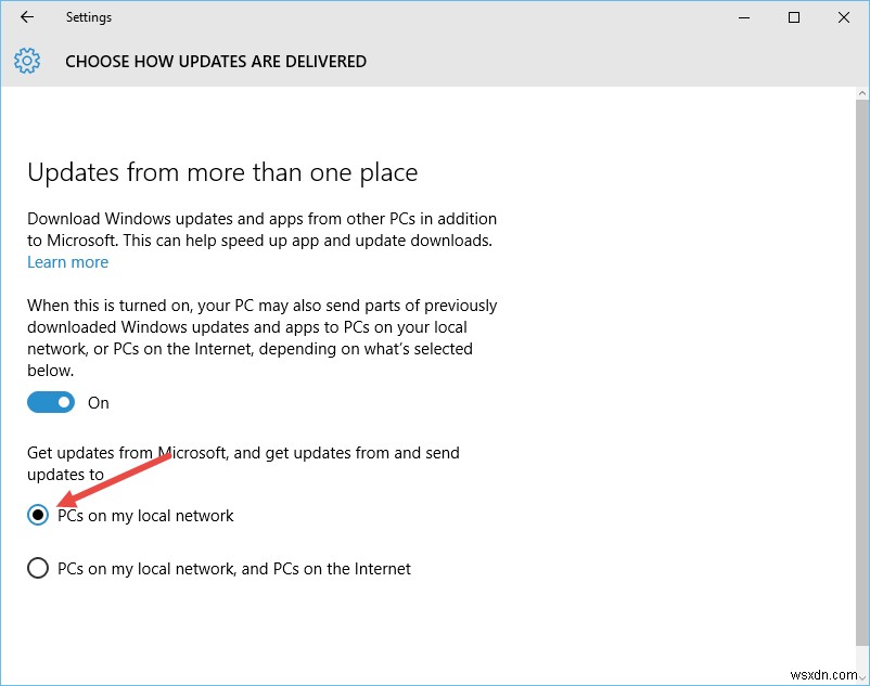 Windows 10에서 Windows 업데이트 전달 최적화(WUDO) 비활성화하는 방법