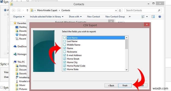 Windows 8에서 아이폰 연락처를 CSV 파일로 내보내는 방법