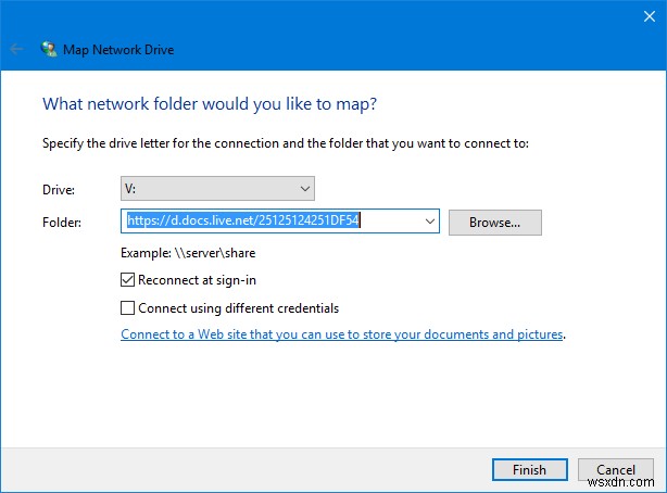 Windows 10에서 OneDrive를 네트워크 드라이브로 연결하는 방법