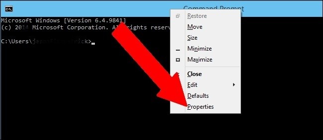 Windows 10 명령 프롬프트 색상과 투명도를 자유롭게 바꾸는 방법