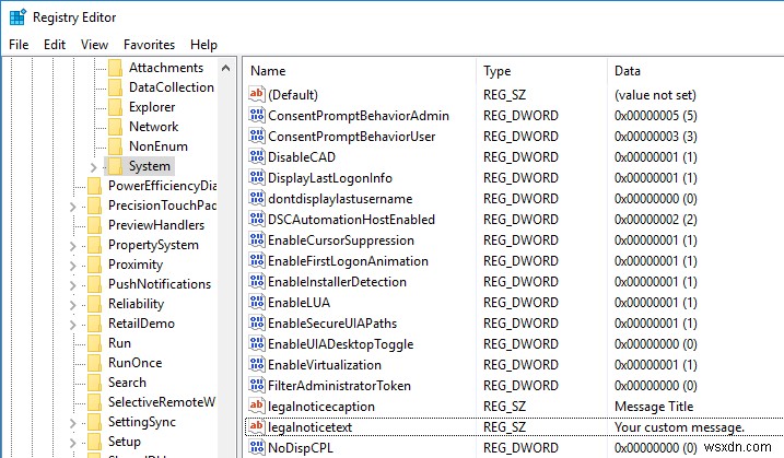 Windows 10 로그인 화면에 사용자 지정 메시지를 표시하는 방법