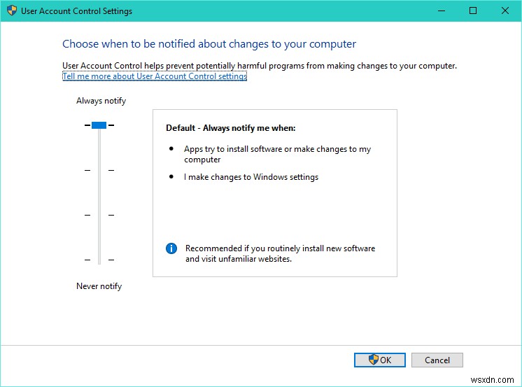 Windows에서 사용자 계정 컨트롤(UAC)을 비활성화하면 안 되는 이유