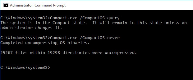 Windows 10 Compact OS 기능이란? 디스크 공간 절약을 위한 활성화 방법 총정리