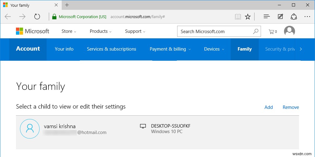Windows 10에서 자녀 계정을 만들고 구성하는 방법