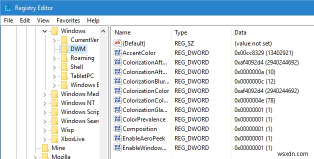 Windows 10에서 비활성 창의 제목 표시줄에 색상 적용하는 방법