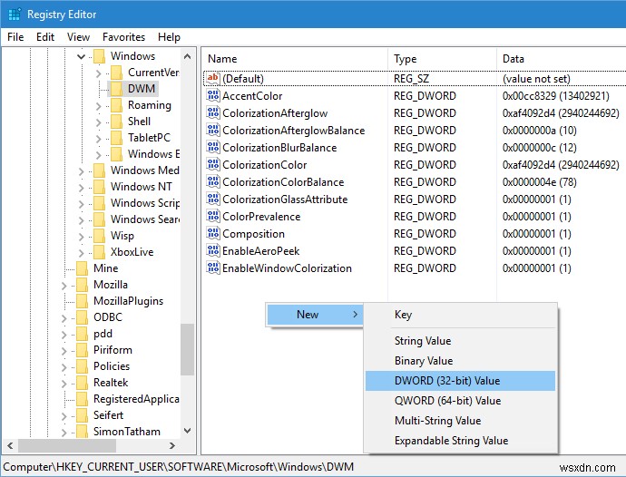 Windows 10에서 비활성 창의 제목 표시줄에 색상 적용하는 방법