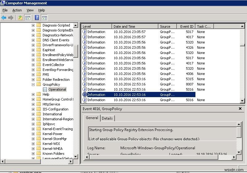Windows 7에서 gpsvc.log로 GPO 디버그 로깅하는 방법