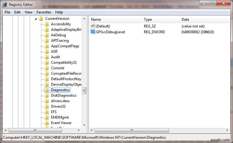 Windows 7에서 gpsvc.log로 GPO 디버그 로깅하는 방법
