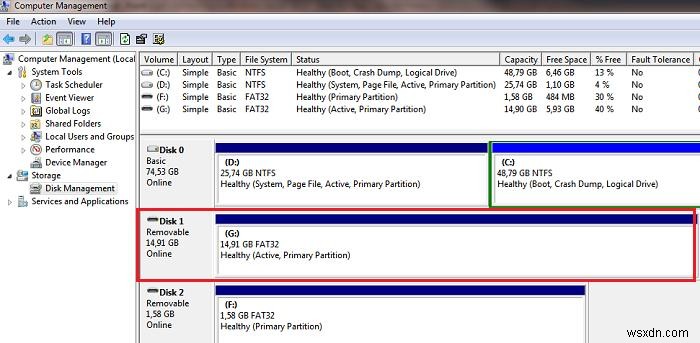 Windows 10/7에서 USB 플래시 드라이브를 로컬 하드 디스크로 인식시키는 방법