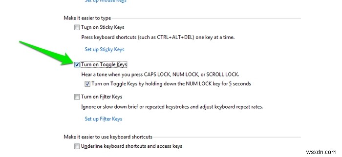 Windows에서 Caps Lock 키를 누를 때마다 알림 소리 켜는 방법