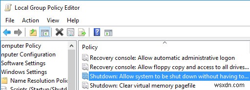Windows 10 로그인 화면에서 전원(종료) 버튼 제거하는 방법