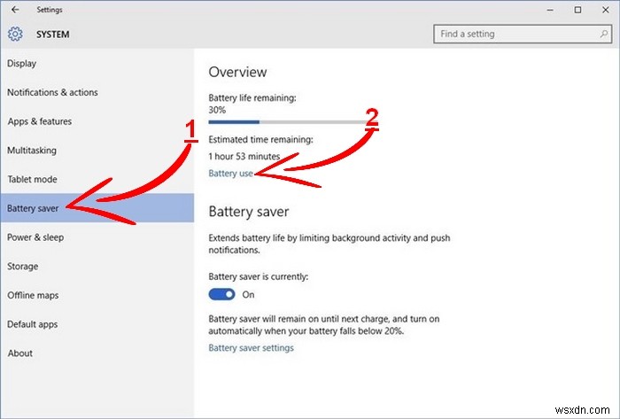 Windows 10에서 앱별 배터리 사용량 확인하는 방법
