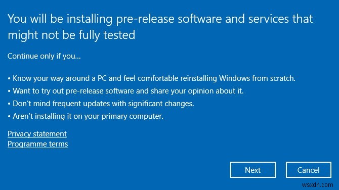 Windows 10 PC에서 Windows 참가자(Insider) 프로그램 가입하는 방법