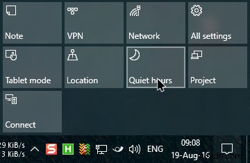Windows 10 조용한 시간(Quiet Hours) 설정 및 활용법 완벽 가이드