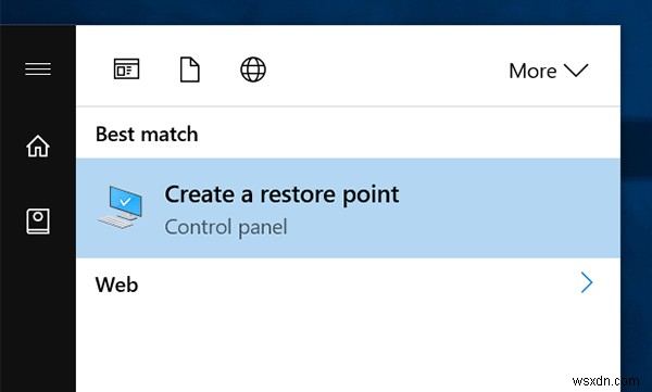 Windows 10에서 더블클릭 한 번으로 시스템 복원 지점 만드는 방법