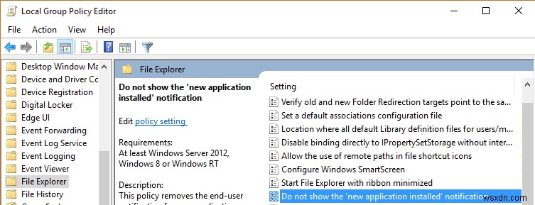 Windows 10에서  새 앱 설치  알림 비활성화하는 방법
