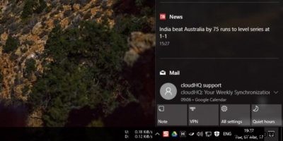 Windows 10 알림 센터 앱 아이콘 켜기 및 끄는 방법