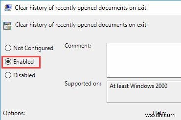 Windows 10 종료 시 최근 문서 점프 목록 자동 삭제하는 방법