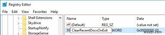 Windows 10 종료 시 최근 문서 점프 목록 자동 삭제하는 방법