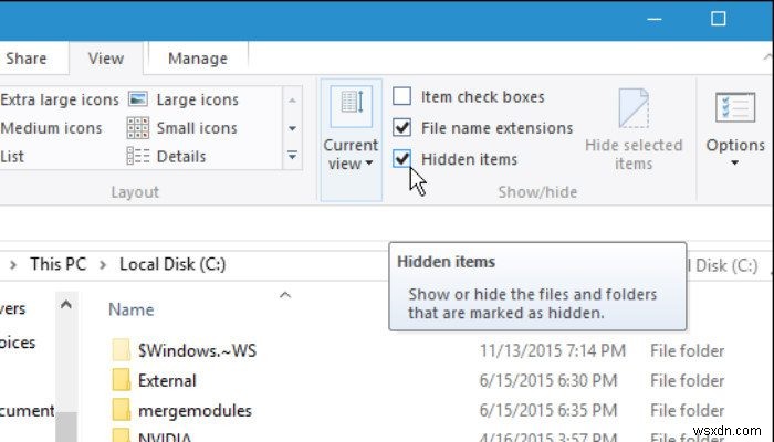 Windows 10에서 파일 및 폴더를 숨기는 방법 총정리
