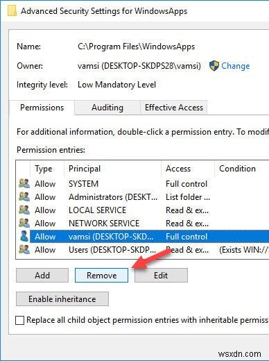 Windows 10에서 시스템 파일 소유권을 TrustedInstaller로 복원하는 방법