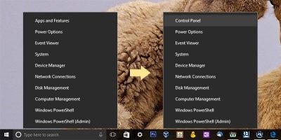 Windows 10 Win+X 메뉴에 제어판 항목 다시 추가하는 방법