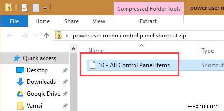 Windows 10 Win+X 메뉴에 제어판 항목 다시 추가하는 방법
