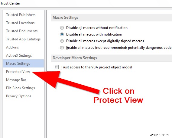 Microsoft Word에서 보호된 보기(Protected View) 비활성화하는 방법
