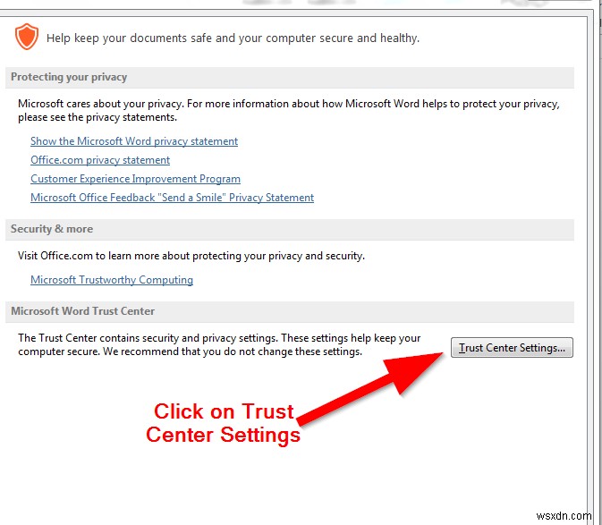 Microsoft Word에서 보호된 보기(Protected View) 비활성화하는 방법