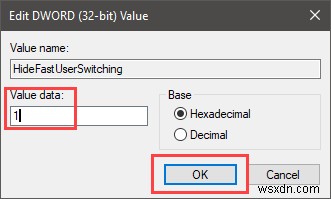 Windows 10에서 빠른 사용자 전환(Fast User Switching) 비활성화하는 방법
