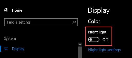 Windows 10 야간 조명(Night Light) 기능 활성화 및 설정 방법