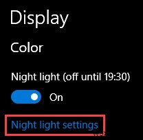 Windows 10 야간 조명(Night Light) 기능 활성화 및 설정 방법