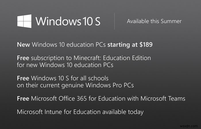 Windows 10 S 정식 출시: 교육용 OS의 모든 것과 숨겨진 제약