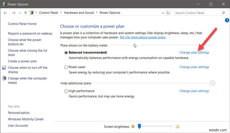 Windows 10 전원 버튼을 눌러 화면을 끄도록 설정하는 방법