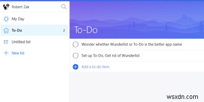 Windows 10에서 Microsoft To-Do 설정하기: Wunderlist 데이터 이전까지 한 번에