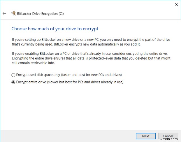 Windows 10에서 BitLocker로 전체 디스크 암호화하는 방법