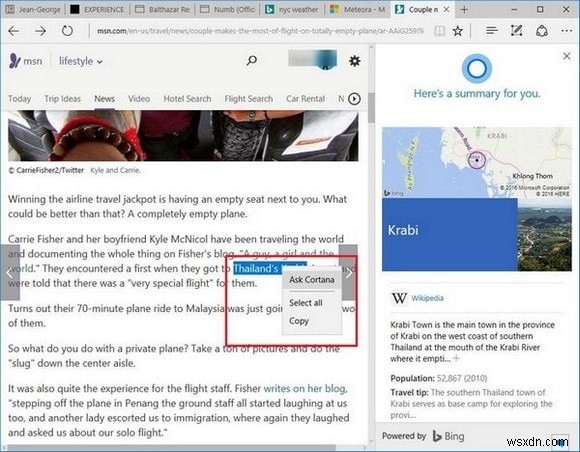 마이크로소프트 엣지(Microsoft Edge) 브라우저에서 코타나(Cortana) 설정·활용 완벽 가이드