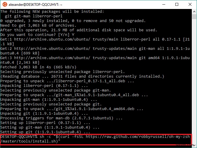 Windows 10에 zsh 및 Oh My Zsh 설치하는 방법